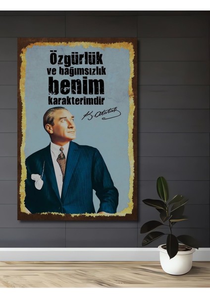 Mustafa Kemal Atatürk Temalı Atatürk Tablosu,mdf Ahşap Dijital Retro Çerçeve Görünümlü Duvar Tablo fiyatları