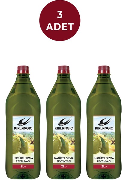 Naturel Sızma Zeytinyağı 3 x 2 lt