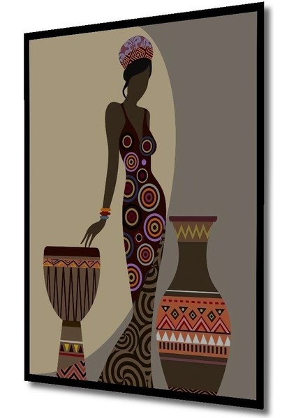 Soyut Afrikalı Siyahi Kadın Duvar Ahşap Tablo Tablosu Tablolar Çerçeve Görünümlü Dikey Duvar Tablo modelleri