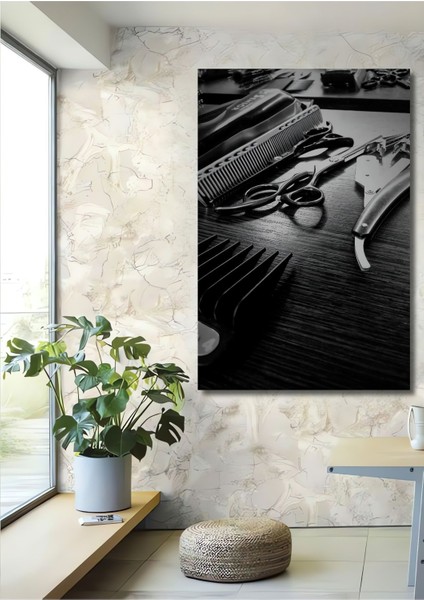 Dekoratif Dikey Berber Dükkanı Malzemeler Duvar Tablo Ahşap Dikdörtgen Tablo