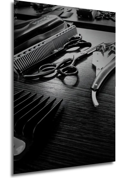 Dekoratif Dikey Berber Dükkanı Malzemeler Duvar Tablo Ahşap Dikdörtgen Tablo modelleri