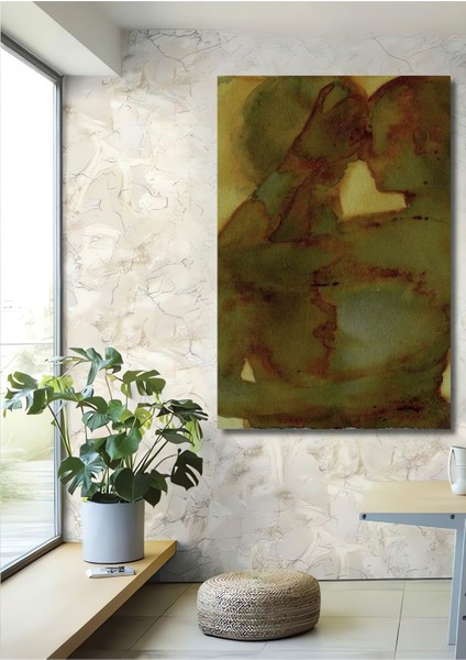 Dekoratif Dikey Sürreal Sanat Sarılan Çift Duvar Tablo Ahşap Dikdörtgen Tablo