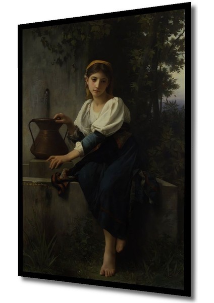Dekoratif Dikey Köylü Kız Modern Sanat Duvar Tablo Ahşap Dikdörtgen Tablo indirimleri