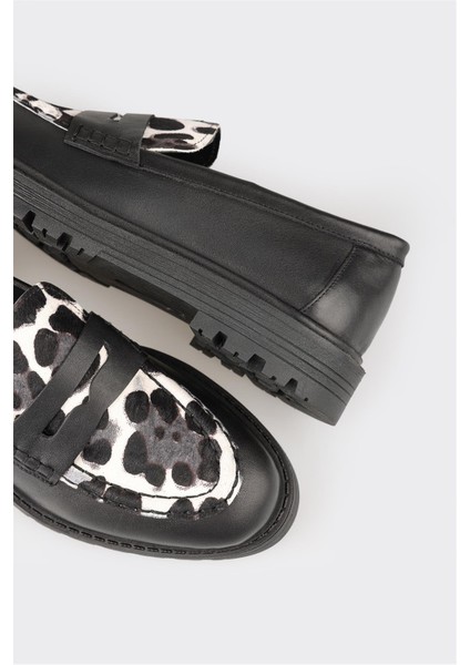 Siyah Deri Kadın Günlük Ayakkabı indirimleri