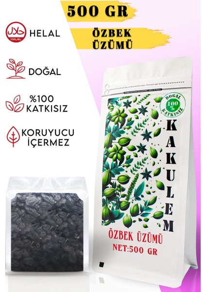 Sertifikalı Kan Üzümü Çekirdeksiz Özbek Üzümü 500 gr