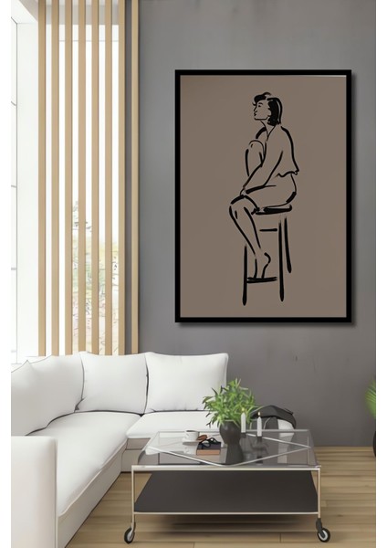 Ahşap Bohem Duvar Tablosu Modern Tablo Tablo Çerçeve Görünümlü Dikey Duvar Dekorasyon Tablosu