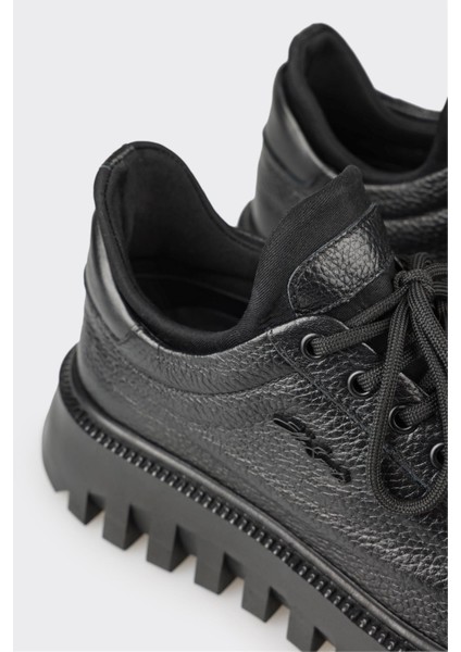 Siyah Deri Erkek Spor Ayakkabı indirimleri