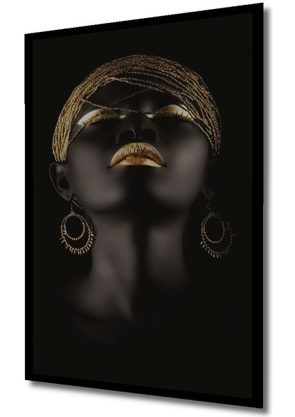 Dekoratif Dikey Afrikalı Kadın Sanat Duvar Tablo Ahşap Dikdörtgen Tablo indirimleri
