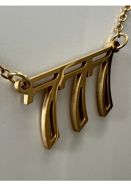 Kararmaz Çelik Melek Sayısı 777 Kolye fiyatları