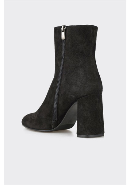 Siyah Deri Kadın Yüksek Topuk Bot modelleri