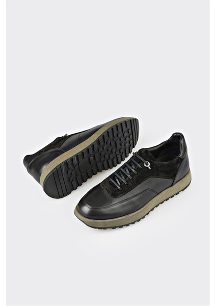 Siyah Deri Erkek Günlük Ayakkabı modelleri