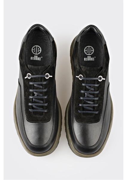 Siyah Deri Erkek Günlük Ayakkabı fırsatları