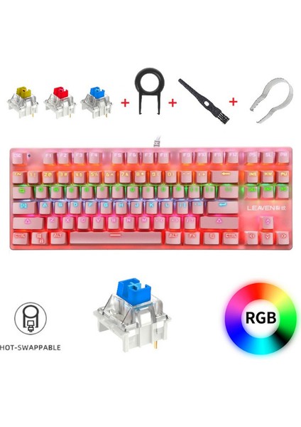 Ata Soft K550 Rgb Pembe K550 Mekanik Switch Mekanik Gaming Oyuncu Klavyesi