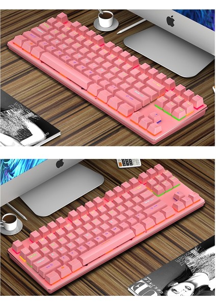 Ata Soft K550 Rgb Pembe K550 Mekanik Switch Mekanik Gaming Oyuncu Klavyesi