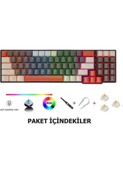 Ata Soft K780 Kablolu Mekanik Rgb Işıklı Klavye 78 Tuşlu Kompak ve Şık Tasarım Ofis ve Oyun Klavyesi