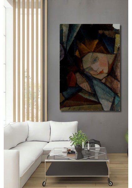 Dekoratif Dikey Modern Sanat Uyuyan Kadın Duvar Tablo Ahşap Dikdörtgen Tablo