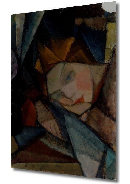 Dekoratif Dikey Modern Sanat Uyuyan Kadın Duvar Tablo Ahşap Dikdörtgen Tablo