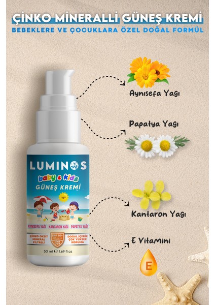 Spf 50+ Doğal Güneş Kremi 1+1 Aile Paketi