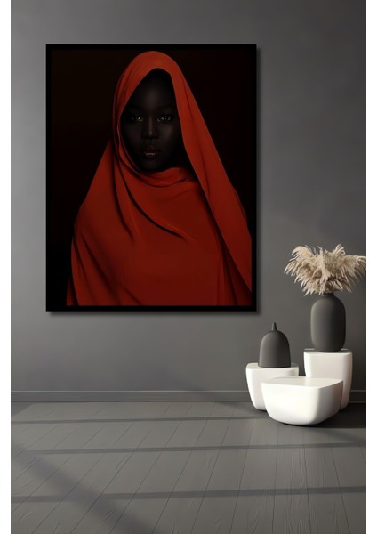 Dekoratif Dikey Afrikalı Kadın 3D Duvar Tablo Ahşap Dikdörtgen Tablo fiyatları