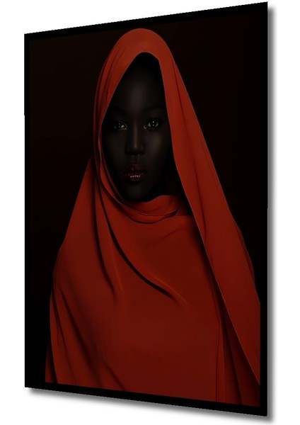 Dekoratif Dikey Afrikalı Kadın 3D Duvar Tablo Ahşap Dikdörtgen Tablo indirimleri