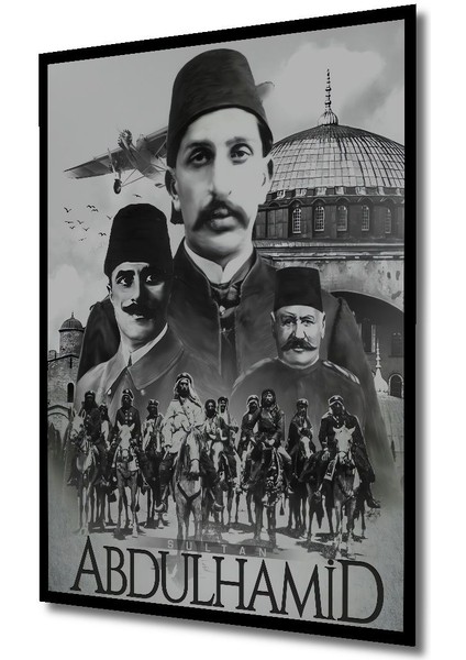 Dekoratif Dikey Sultan Abdulhamid Duvar Tablo Ahşap Dikdörtgen Tablo indirimleri