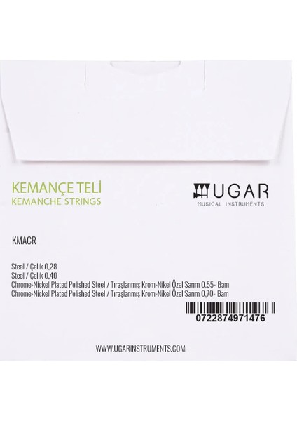 Ugar Kmacr Kemançe Teli 4 Tel Krom Bam Topuzlu