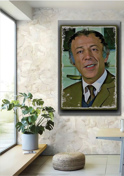 Dekoratif Dikey Yeşilçam Poster Duvar Tablo Ahşap Dikdörtgen Tablo