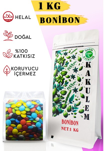 Sertifikalı Renkli Şekerler Bonibon Draje 1 kg