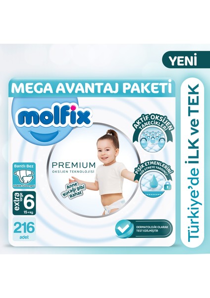 Premium Mega Avantaj Paketi 6 Beden 216 Adet