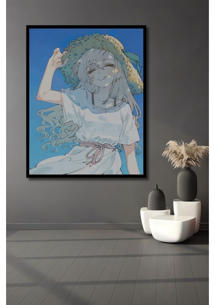 Dekoratif Dikey Anime Duvar Tablo Ahşap Dikdörtgen Tablo