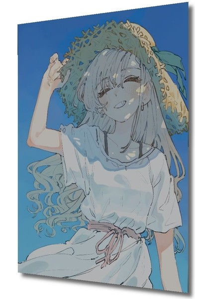 Dekoratif Dikey Anime Duvar Tablo Ahşap Dikdörtgen Tablo