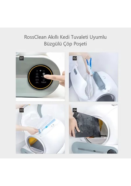 Akıllı Kedi Tuvaleti Büzgülü Çöp Poşeti 5li Set indirimleri