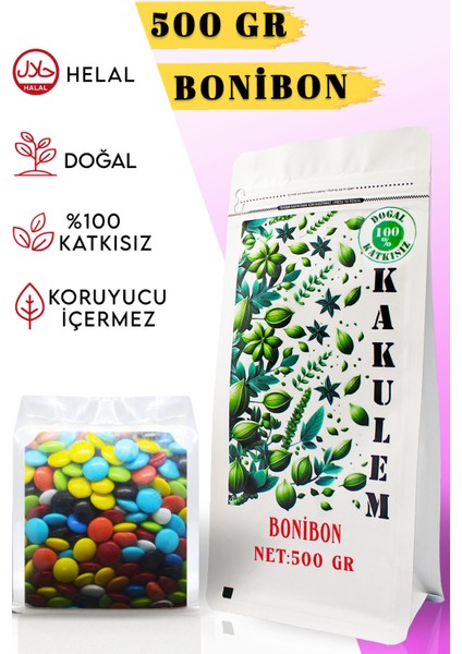 Sertifikalı Renkli Şekerler Bonibon Draje 500 gr