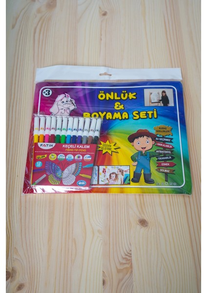 Çocuk Boyama Önlüğü ve Aktivite Önlüğü Seti Eğitici Öğretici Kolay Temizlenebilir Yıkanabilir