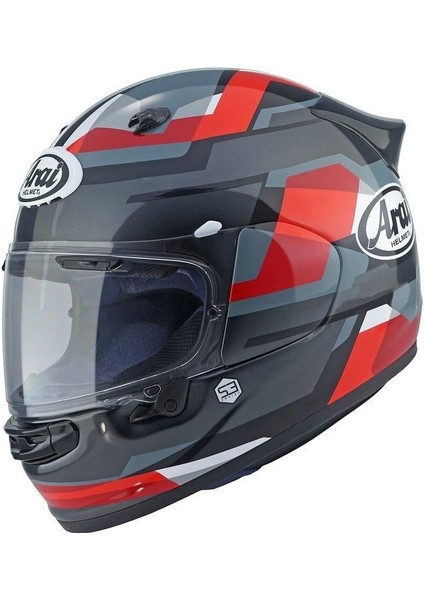 Quantic Abstract Red Kapalı Kask