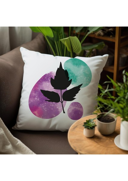 Mor Yaprak Tasarımlı 4'lü Yastık Içi ve Kırlent Kılıfı 45CM 113651 fırsatları