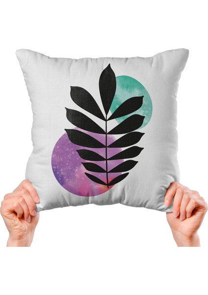 Mor Yaprak Tasarımlı 4'lü Yastık Içi ve Kırlent Kılıfı 45CM 113651 indirimleri
