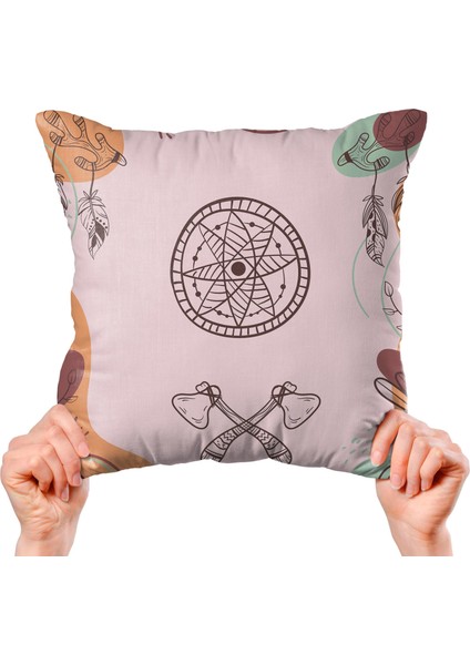 Düşkapanı Tasarımlı 4'lü Yastık Içi ve Kırlent Kılıfı 45CM 113654 indirimleri