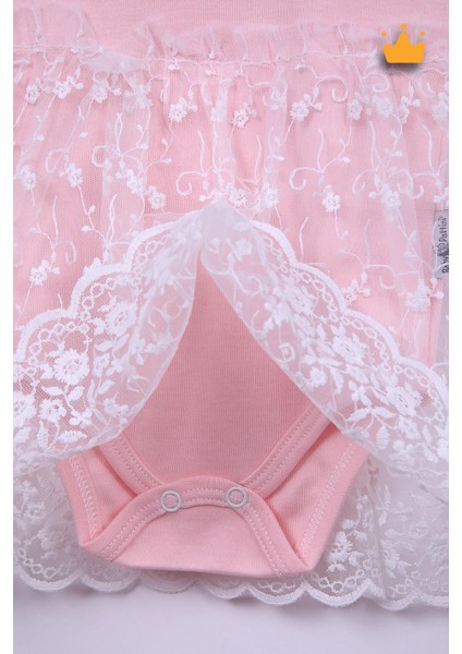 Babyhola %100 Pamuk Kız Bebek Tek Kat Elbise Atlet Badi 3528