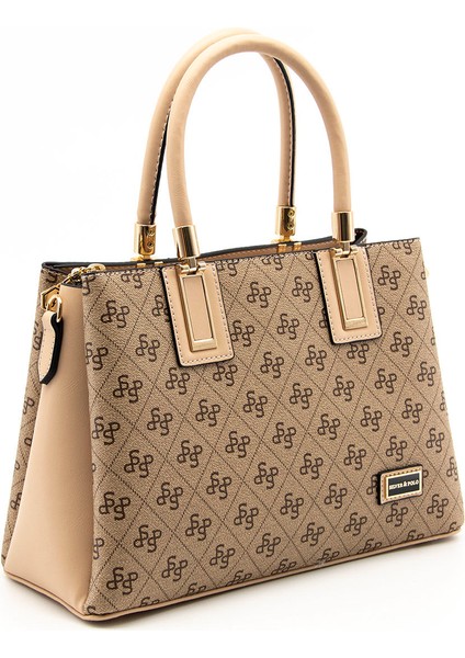 Kadın Omuz Çantası 1000-44873 Sılver Polo Bayan Çantası M178 Koyu Bej-Mat Ten fiyatları