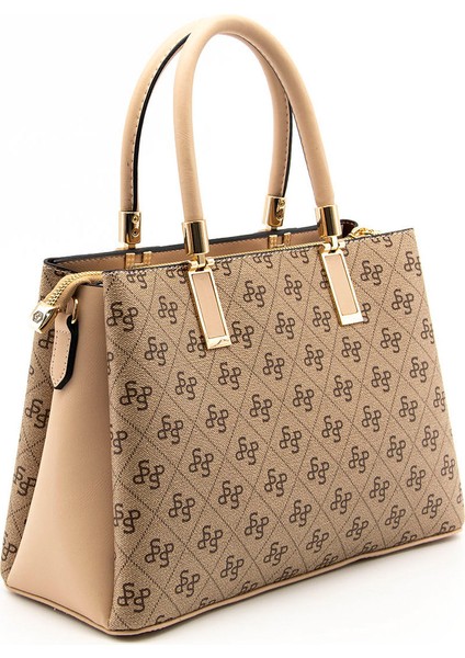 Kadın Omuz Çantası 1000-44873 Sılver Polo Bayan Çantası M178 Koyu Bej-Mat Ten fırsatları