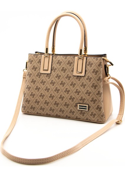 Kadın Omuz Çantası 1000-44873 Sılver Polo Bayan Çantası M178 Koyu Bej-Mat Ten indirimleri