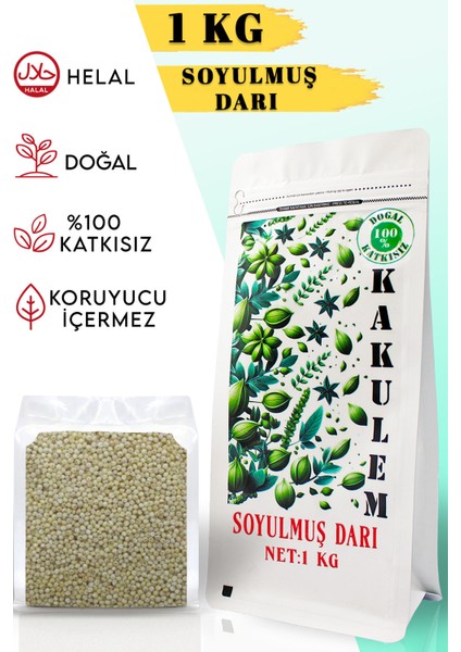 Sertifikalı Soyulmuş Darı Kabuksuz Darı 1 kg