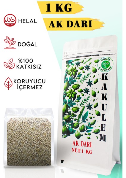 Sertifikalı Muhabbet Kuşu Papağan Yemi Ak Darı 1 kg