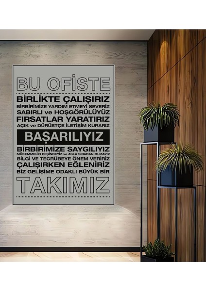 Ofise Motivasyon Panosu Kurumsal Ahşap Tablo - Ahşap Tablo Çerçeve Görünümlü Duvar Tablo fiyatları