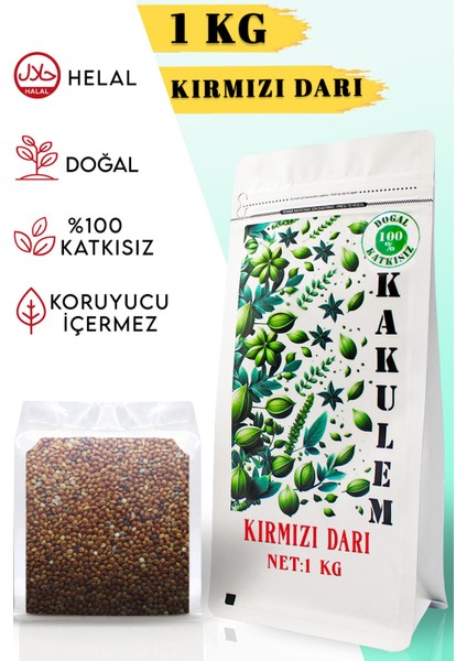 Sertifikalı Kırmızı Darı Dal Darı 1 kg