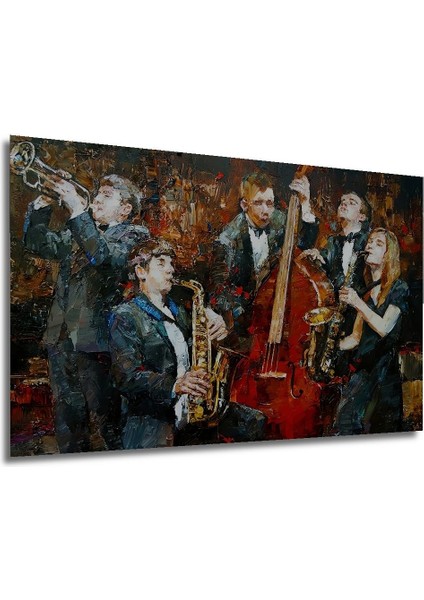 Dekoratif Ahşap Tablo Müzik Odası Poster Yağ 3 Boyutlu Şık Yatay Duvar Dekorasyon Tablosu modelleri