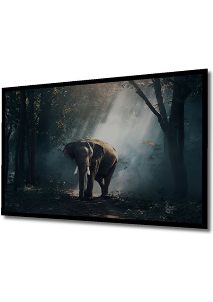Dekoratif Ahşap Tablo Orman Fil Posteri, Fil 3 Boyutlu Şık Yatay Duvar Dekorasyon Tablosu indirimleri