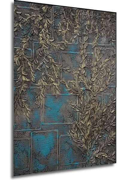 Özel Tasarım Dekoratif,3 Boyutlu Sanat Tablosu - Flowers Rising Ahşap Tablo Çerçeve Görünümlü Tablo