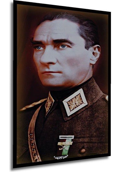 Dekoratif Atatürk Ahşap Tabloları Çerçeve Görünümlü Dikey Duvar Dekorasyon Tablosu fırsatları